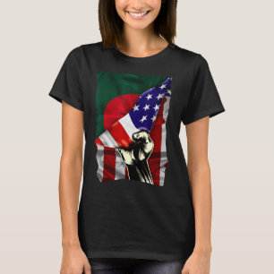 T-shirt Drapeau à moitié américain Bengali RACINE USA Drap