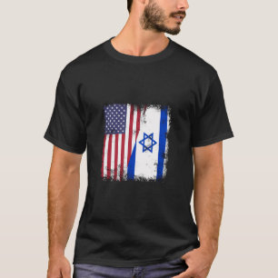 T-shirt Drapeau à moitié Israël Vintage Israël