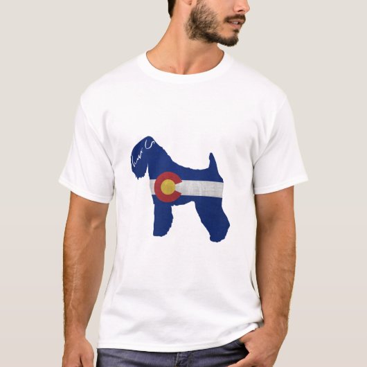 T-shirt Drapeau à revêtement doux en caoutchouc Terrier Co (Devant)
