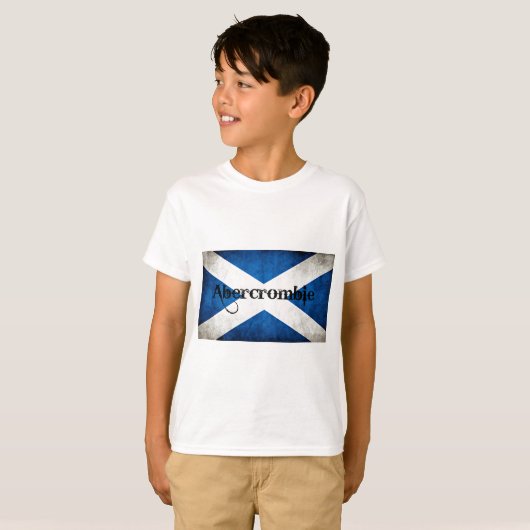 T-shirt Drapeau Abercrombie Grunge (Devant entier)