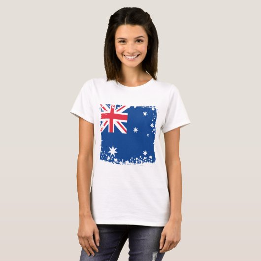 T-shirt Drapeau abstrait de l'Australie, couleurs (Devant entier)
