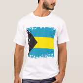 T-shirt Drapeau Abstrait des Bahamas, couleurs bahaméennes (Devant)