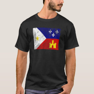 T-shirt Drapeau Acadiana Louisiana Cajun Pays