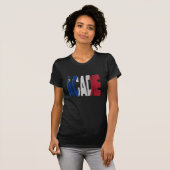 T-shirt drapeau acadien (Devant entier)