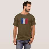 T-shirt drapeau acadien (Devant entier)