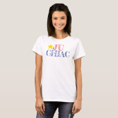 T-shirt Drapeau acadien J'u Chiac I am Chiac (Devant entier)