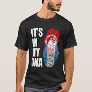T-shirt Drapeau Adn Du Patrimoine Tunisien Et Guatémaltèqu