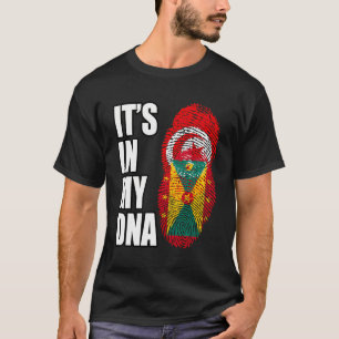 T-shirt Drapeau Adn Patrimoine Mélangé Tunisien Et Grenadi
