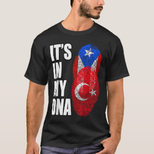 T-shirt Drapeau Adn Patrimoine Mélange Turc Et Porto