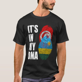 T-shirt Drapeau Adn Patrimoine Tunisien Et Rwandais