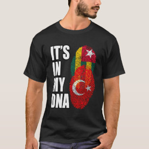 T-shirt Drapeau Adn Patrimoine Turc Et Togolais