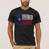 T-shirt Drapeau affligé du Texas (Devant)