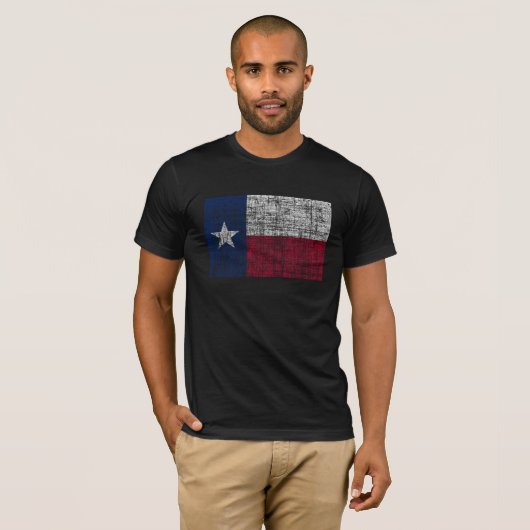 T-shirt Drapeau affligé du Texas (Devant entier)