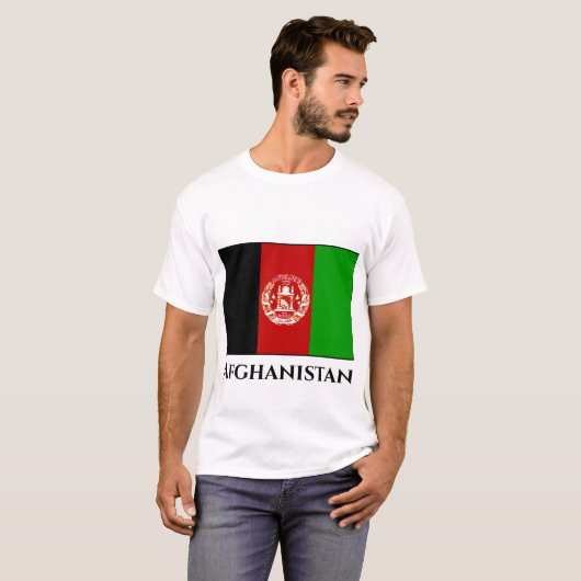 T-shirt Drapeau Afghanistan (Devant entier)