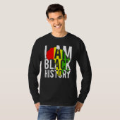 T-shirt Drapeau Africain Je Suis Noir Histoire Black Men F (Devant entier)
