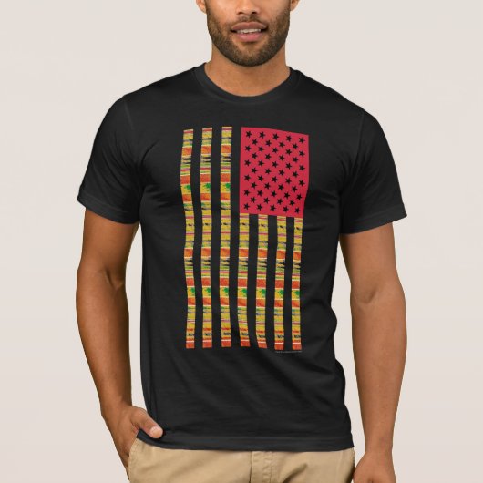T-shirt drapeau afro-américain (Devant)