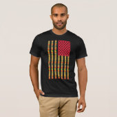 T-shirt drapeau afro-américain (Devant entier)