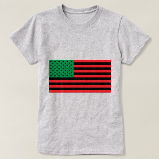 T-shirt Drapeau afro-américain (avec option ajouter le tex (Design devant)