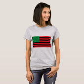 T-shirt Drapeau afro-américain (avec option ajouter le tex (Devant entier)