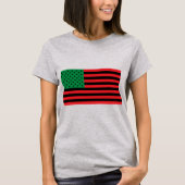 T-shirt Drapeau afro-américain (avec option ajouter le tex (Devant)