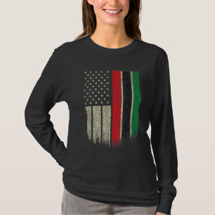 T-shirt Drapeau afro-américain Drapeau panafricain Drapeau