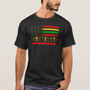 T-shirt Drapeau afro-américain du 18e parallèle Melanin Bl