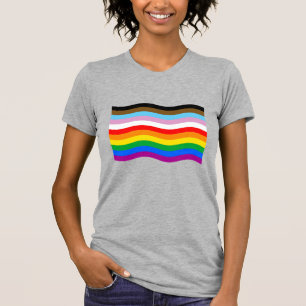 T-shirt Drapeau agitant la fierté LGBTQ POC