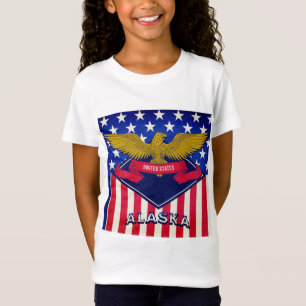 T-shirt drapeau Alaska USA