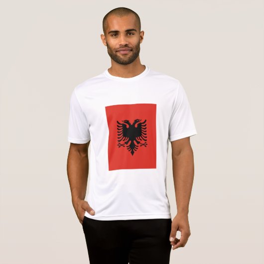 T-shirt Drapeau albanais (Devant entier)