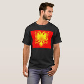 T-shirt Drapeau albanais d'Eagle d'or (Devant entier)
