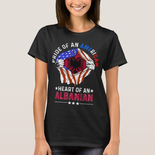 T-shirt Drapeau Albanie (Devant)