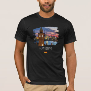 T-shirt Drapeau Allemagne de Hambourg