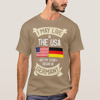 T-shirt Drapeau allemand américain Allemagne Racines Allem