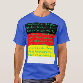 T-shirt Drapeau allemand avec les villes