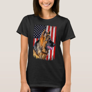 T-shirt Drapeau allemand berger américain berger allemand