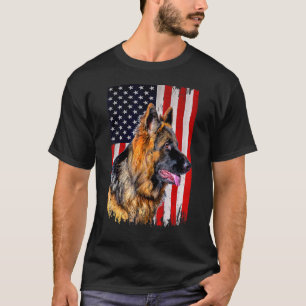 T-shirt Drapeau allemand berger américain berger allemand