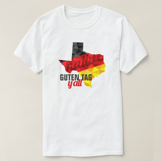 T-shirt Drapeau allemand de Polygon natif du Texas (Design devant)