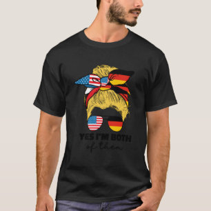 T-shirt Drapeau Allemand Et Américain Allemagne Usa Néerla