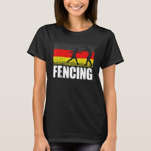 T-shirt Drapeau allemand Fencer sportifs allemands (Devant)