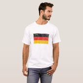 T-shirt Drapeau allemand rustique (Devant entier)