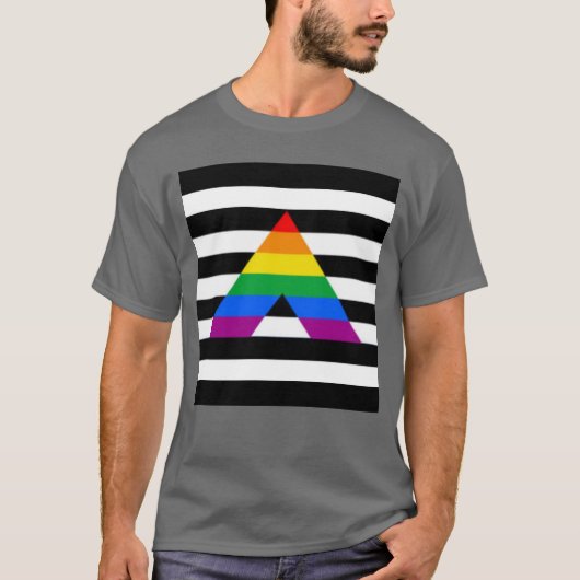 T-shirt Drapeau allié LGBTQ+ (Devant)