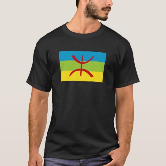 T-shirt Drapeau Amazigh Drapeau Berber Drapeau Kabyles (Devant)