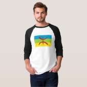T-shirt Drapeau Amazigh Drapeau Berber Drapeau Kabyles (Devant entier)