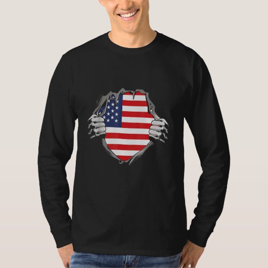 T-shirt Drapeau américain (Devant)