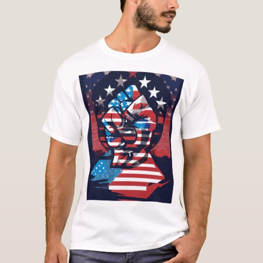 T-shirt Drapeau américain (Devant)
