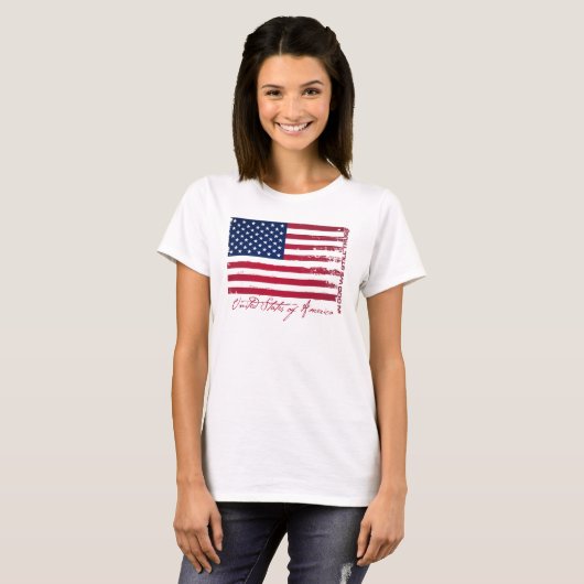 T-shirt Drapeau américain (Devant entier)