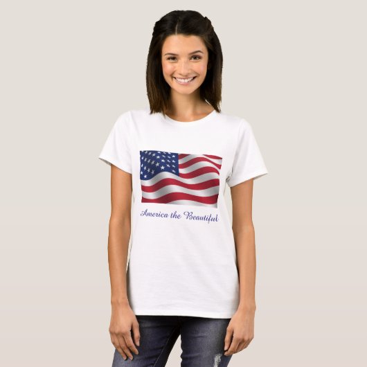 T-shirt drapeau américain (Devant entier)