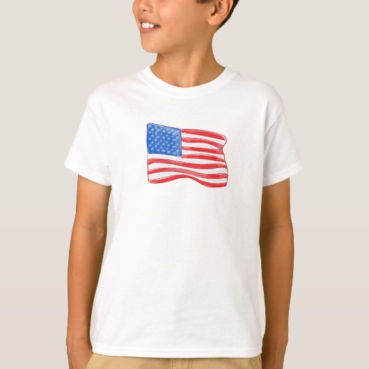 T-shirt Drapeau américain (Devant)