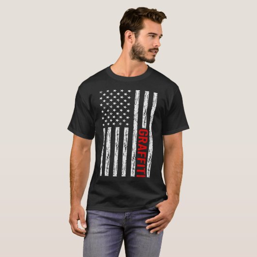 T-shirt Drapeau américain (Devant entier)