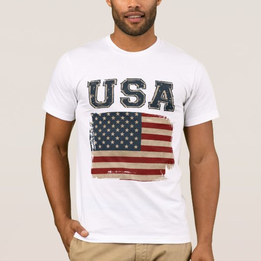 T-shirt Drapeau américain (Devant)